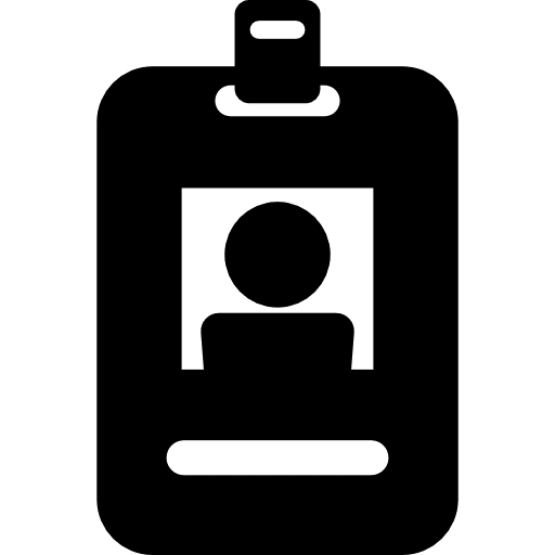 Id card identification staff id icon