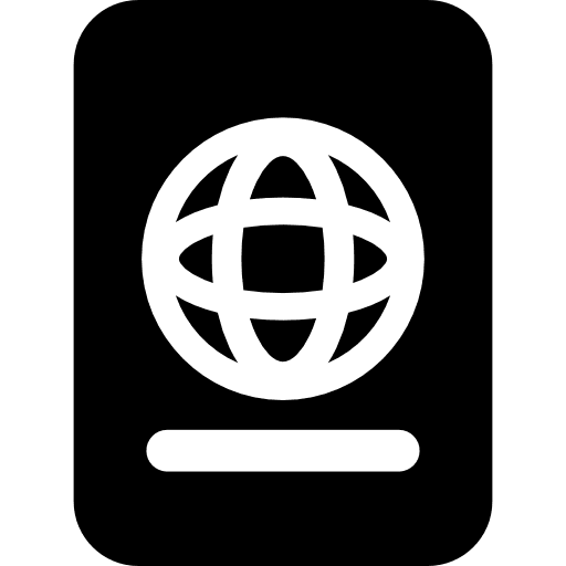 International passport airport pass passport icon