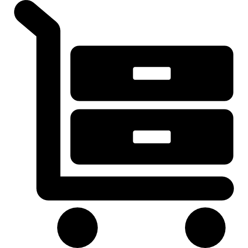 Luggage trolley cart luggage airport icon