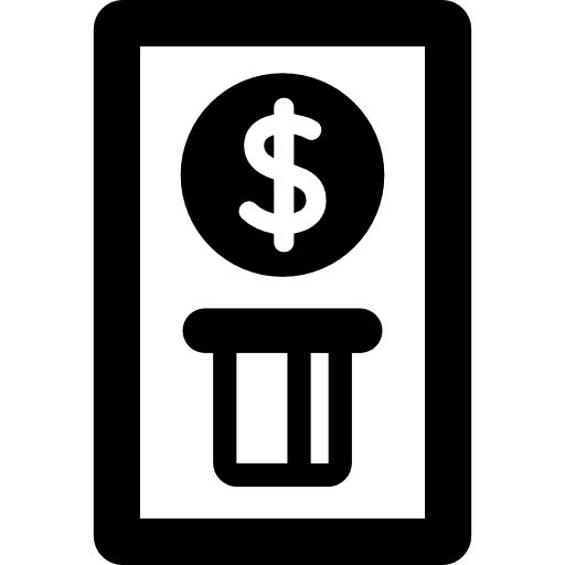 Automated teller machine atm card credit icon
