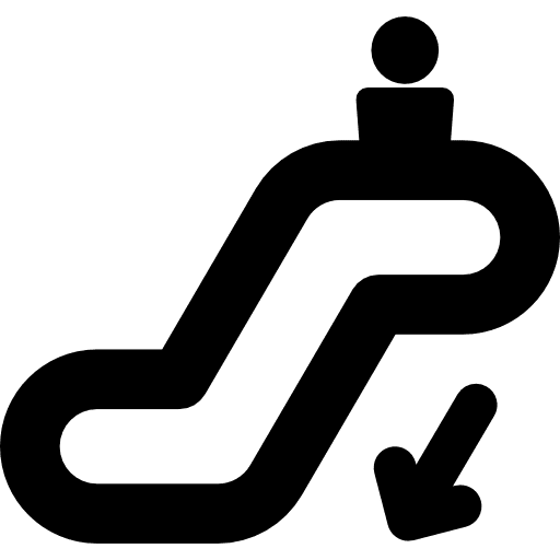 Escalators down escalator escalators direction icon