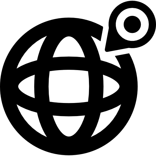 International location location globe mark icon