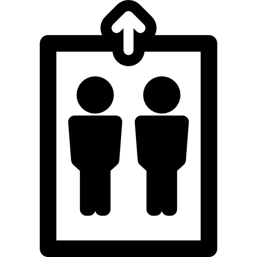 Lift up lift occupants up icon