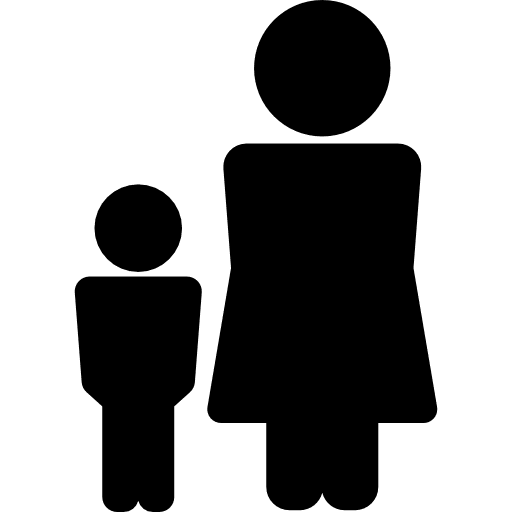 Mother and son son woman family icon