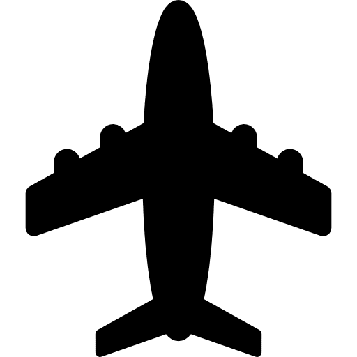 Airliner airplane transport airline icon