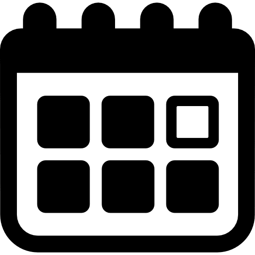 Calendar with day off schedule interface monthly calendar icon