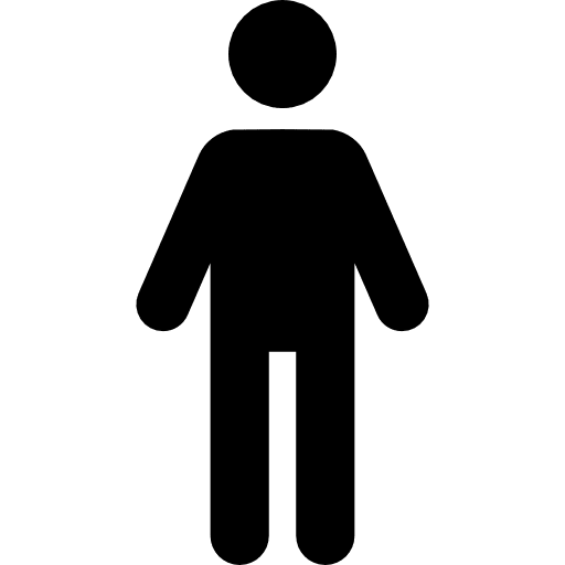 Masculine user boy stickman full body icon