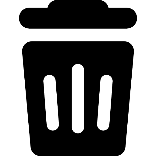 Empty tash can garbage bin recycle bin ecological icon