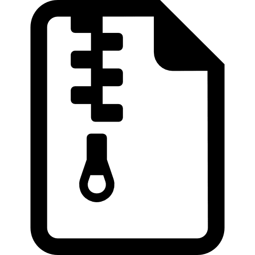 Zip file computer document zipper icon