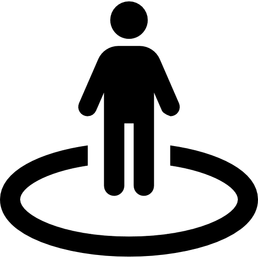 Locate user you profile man icon