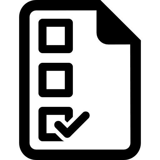 Task sheet check mark interface check icon