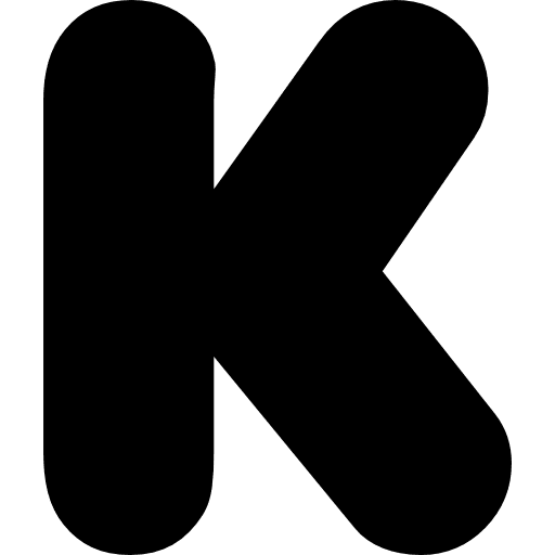 Kickstarter big logo letter k logo logotype icon