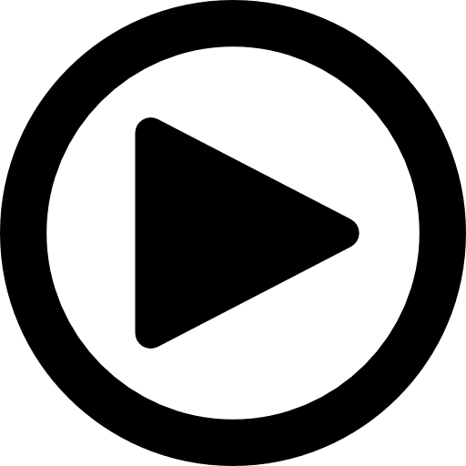 Round play button music player video player arrows icon