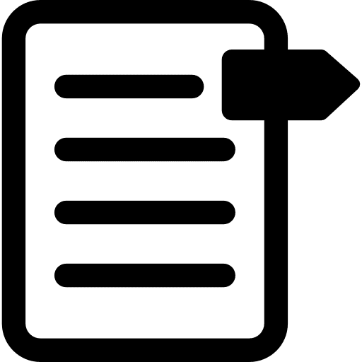 Bookmark on file texts interface document icon