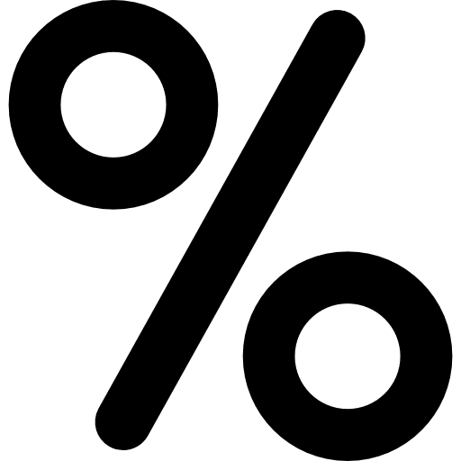 Discount symbol mathematics percent maths icon