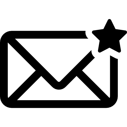 Mail with star email mail favorite icon