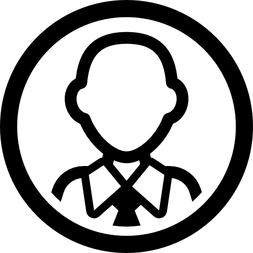 Avatar inside a circle people circular businessman icon