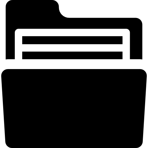 Folder with document archive interface office icon