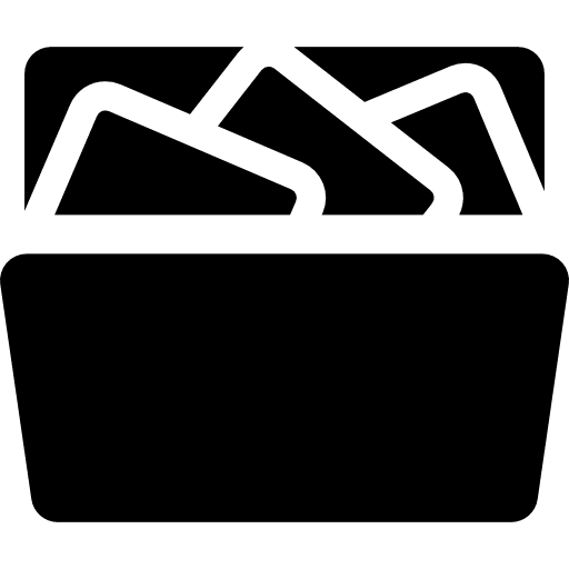 Objects in folder file document interface icon