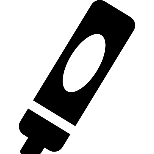Inclined marker study writing draw icon