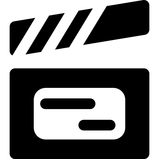 Movie clapper cinema filming films icon