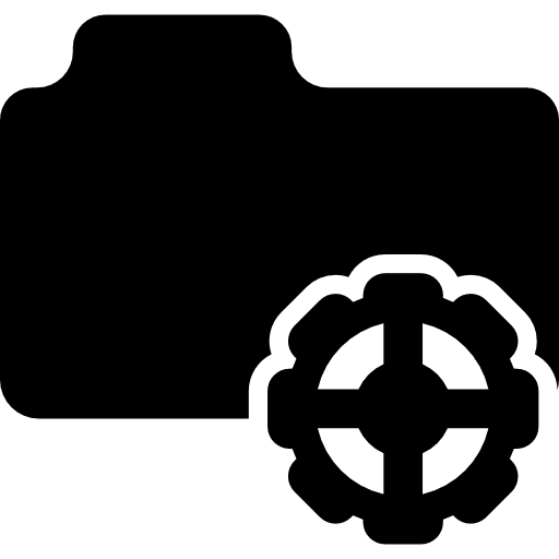Folder settings interface archive data storage icon