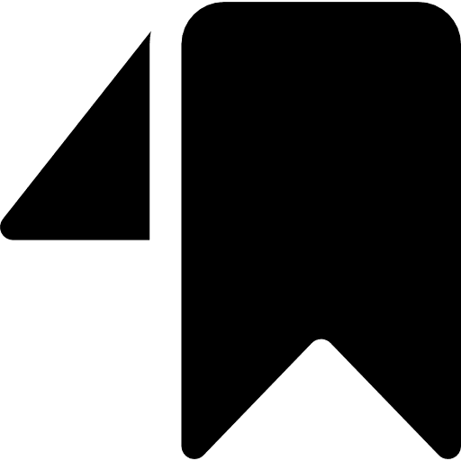 Short bookmark interface lace ribbon icon