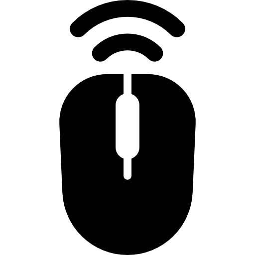 Wireless mouse with signal computing technological mouse clicker icon