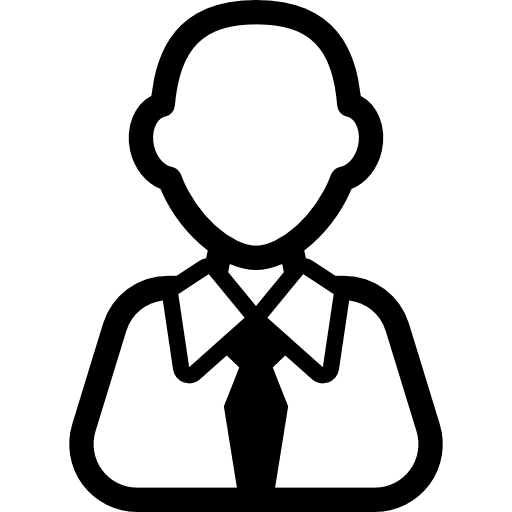 Bald businessman tie user business icon