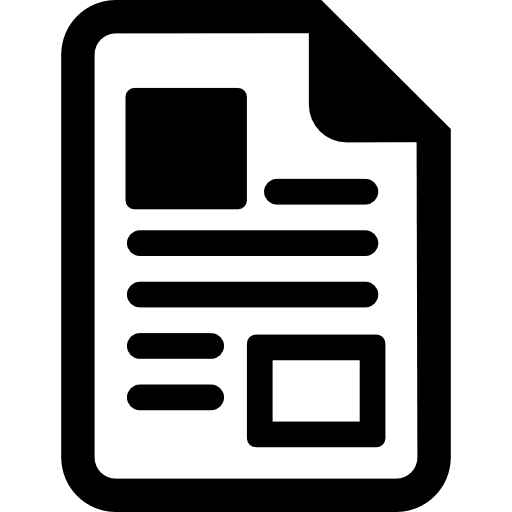 Text document file interface newspaper icon