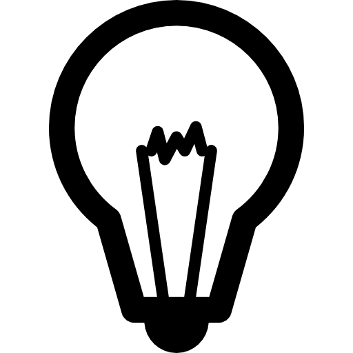 Big light bulb lights technology lighting icon