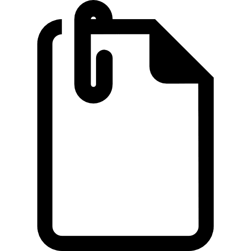 Attach file blank page attachment pin icon
