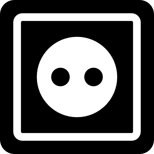 Big socket technology electrical plug icon
