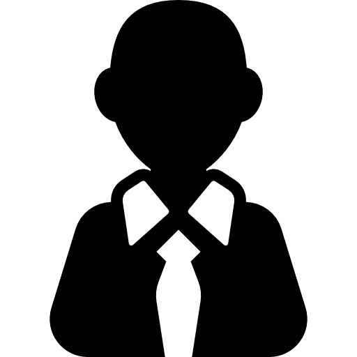 Male user tie profile businessman icon