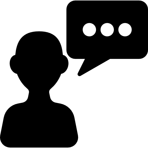 User talking profile people chatting icon