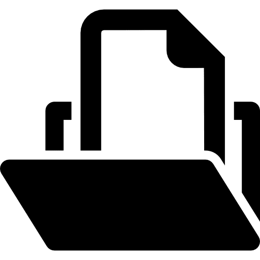 File in folder office material archive blank icon