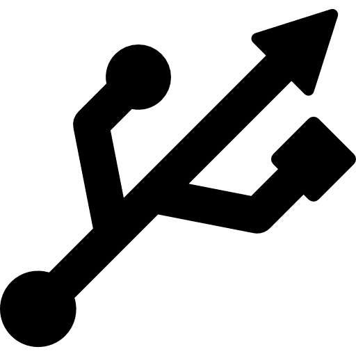 Inclined usb computer connections connection icon