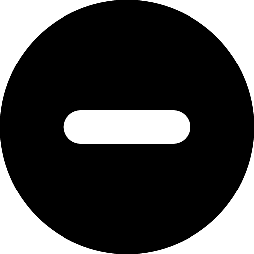 Remove circular button busy delete less icon