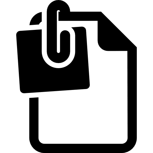 Attachment to file document archive attach icon