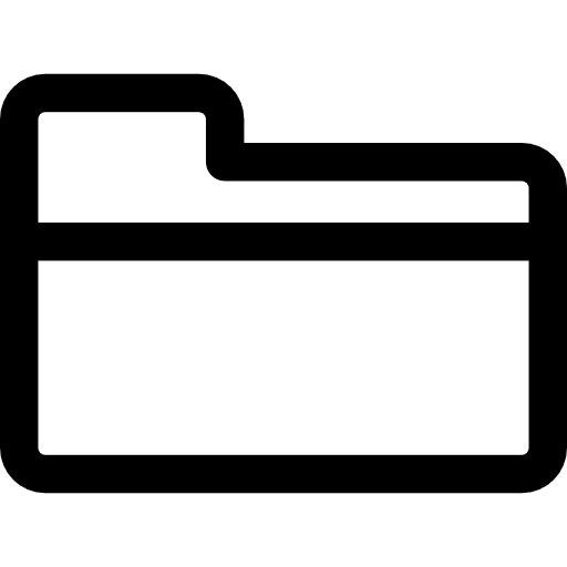 Empty folder office material storage documents icon