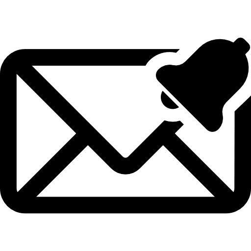 Mail alert alarm mailing envelope icon