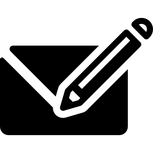 Edit mail writing message interface icon