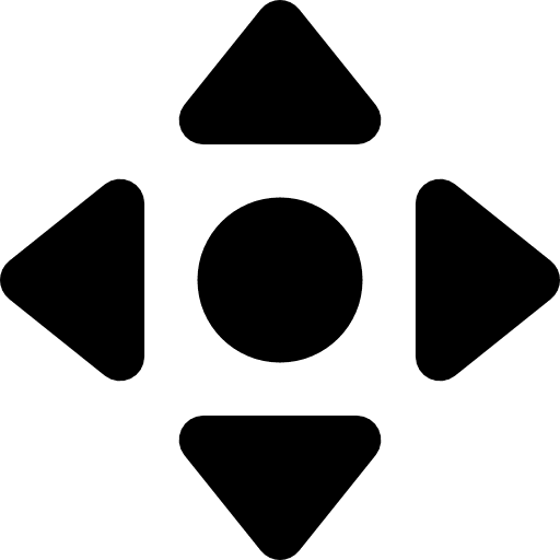 Full screen symbol video player move arrows icon