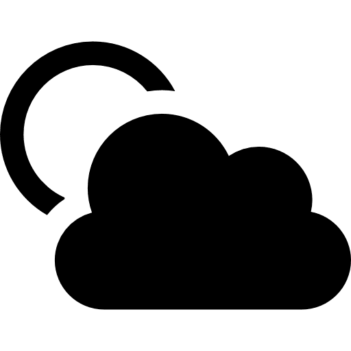 Sunny day cloud sun clouds icon