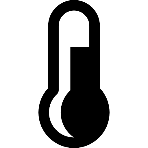 High temperature heat mercury thermometer icon