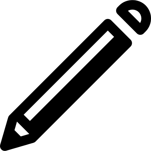 Inclined pencil writing writer pen icon