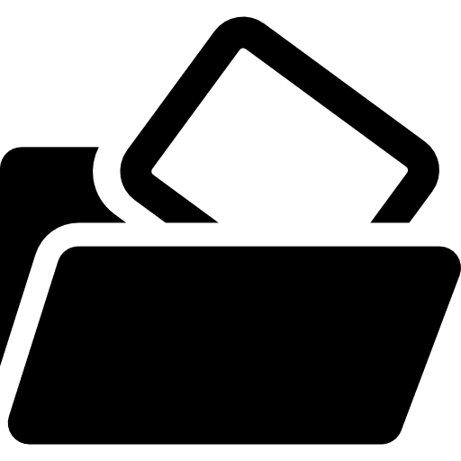 Blank folder office material open folder file icon