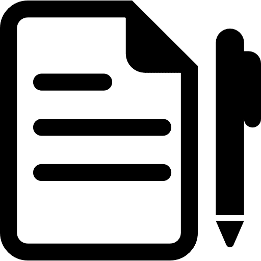 Edit file interface text lines pen icon