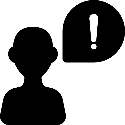 User warning people users exclamation mark icon