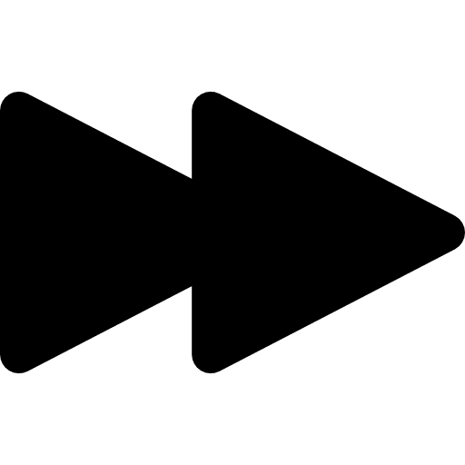 Fast forward button arrows musical video player icon